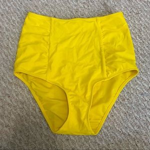 Aerie Brand Bright Yellow High Waisted Bikini Bottoms